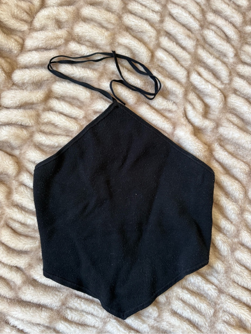 Abercrombie & Fitch Black Halter Scarf Top